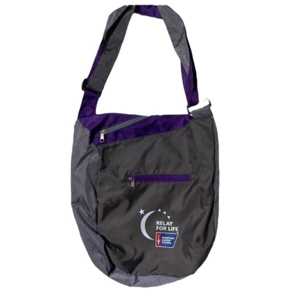 Relay‎ for life satchel / crossbody new never used gray and purple (520)